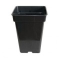 Maceta cuadrada negra de cultivo - 23x23x27,5cm (11L)
